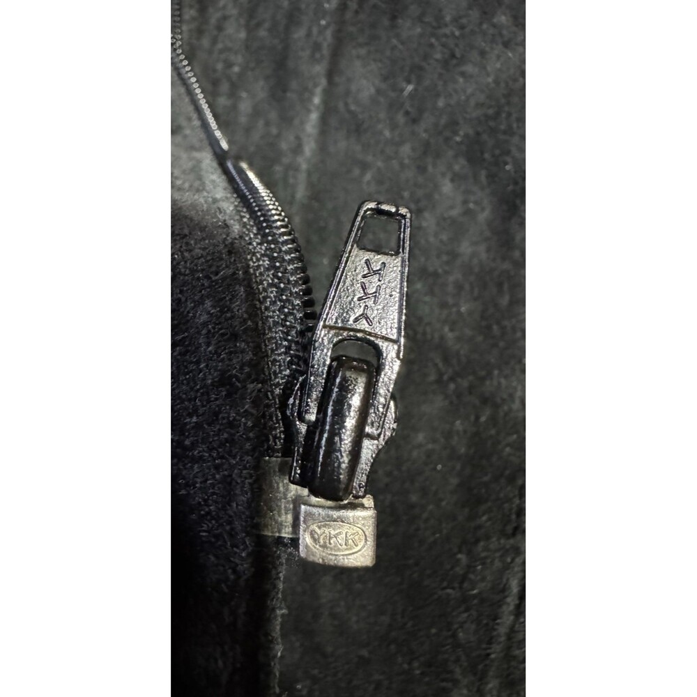 Vintage Chia Leather Jacket Womens Small Black Fringe Western Cowgirl Nashville - Picture 8 of 12